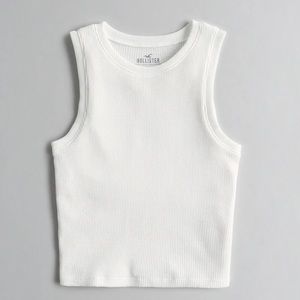 Hollister High Neck Waffle-Knit Tank